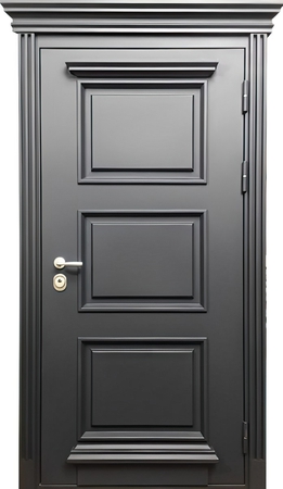 Однопольная дверь с карнизом МДФ цвет графит Однопольная дверь с карнизом МДФ цвет графит