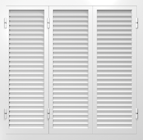 Трехстворчатые узкие ставни-жалюзи Трехстворчатые узкие ставни-жалюзи