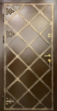 Однопольная термодверь с чеканным декором