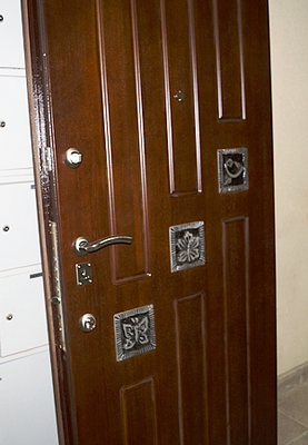 Дверь с коваными элементами Дверь с коваными элементами