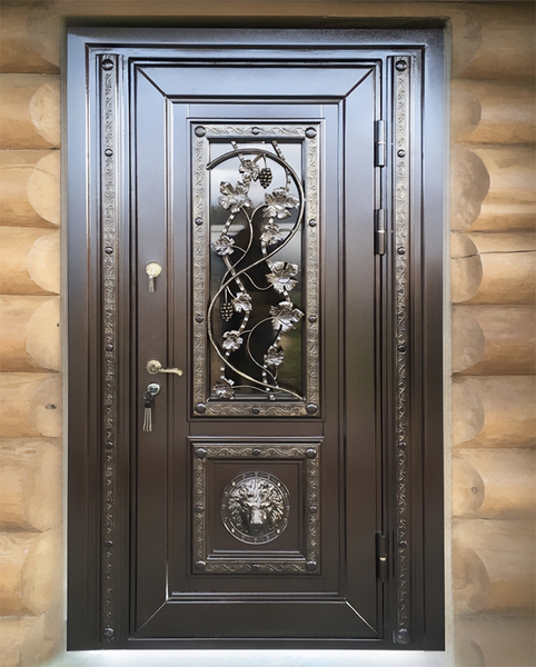 Дверь с ковкой «лоза»