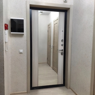 Дверь с зеркалом в прихожей