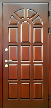 Однопольная глухая железная дверь с отделкой МДФ