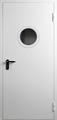 Однопольная противопожарная дверь с круглым остеклением