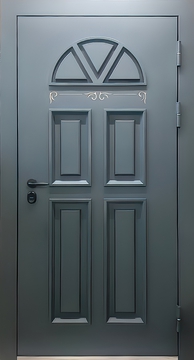 Серая металлобагетная дверь