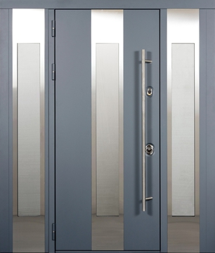 Тамбурная дверь МДФ окрас RAL с остеклением